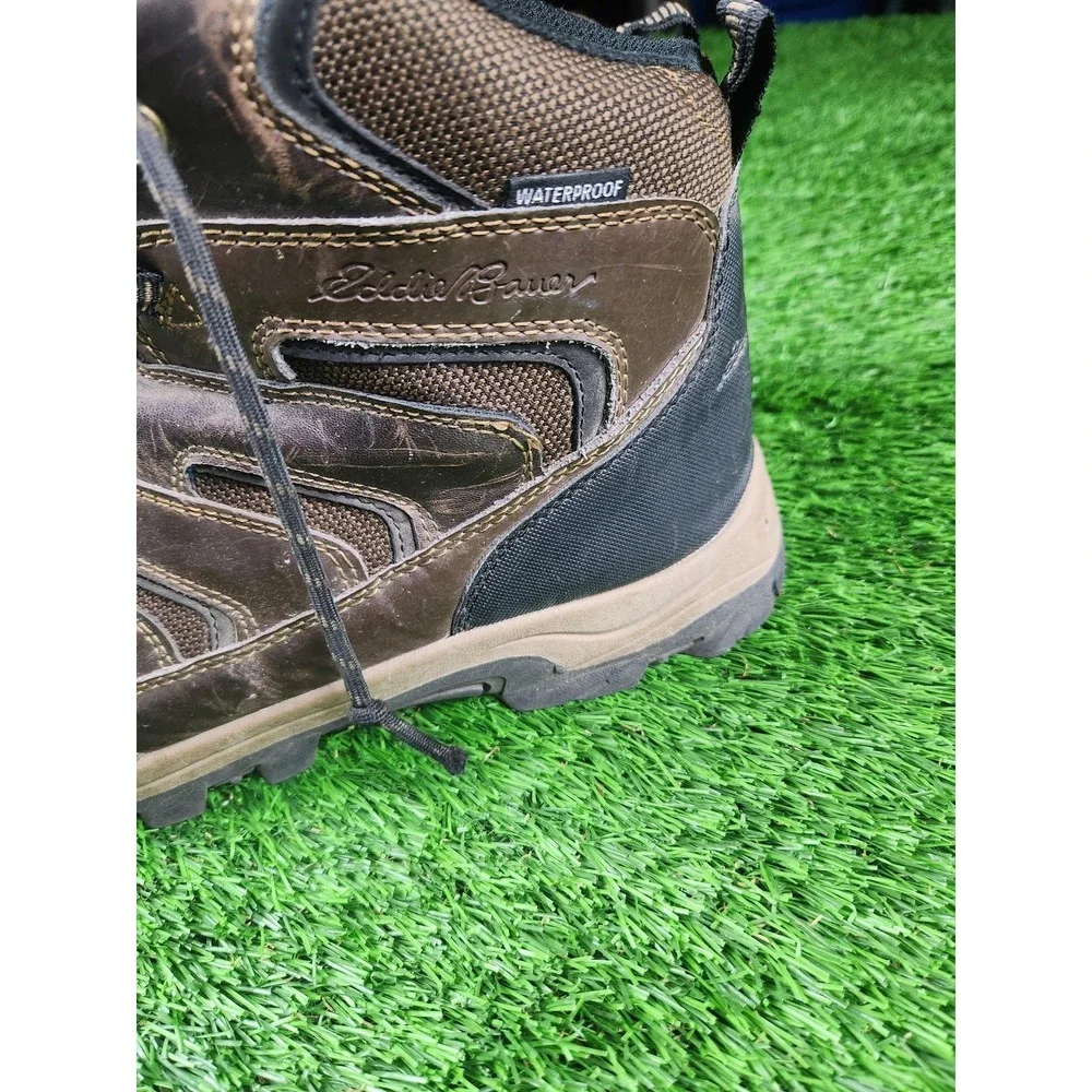 Eddie Bauer Snow Boots Mens Size 10.5 Brown Fairmont Waterproof‎ Hiking Ankle